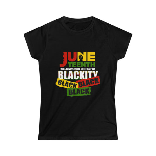 Women's Blackety Black Black  Softstyle Tee