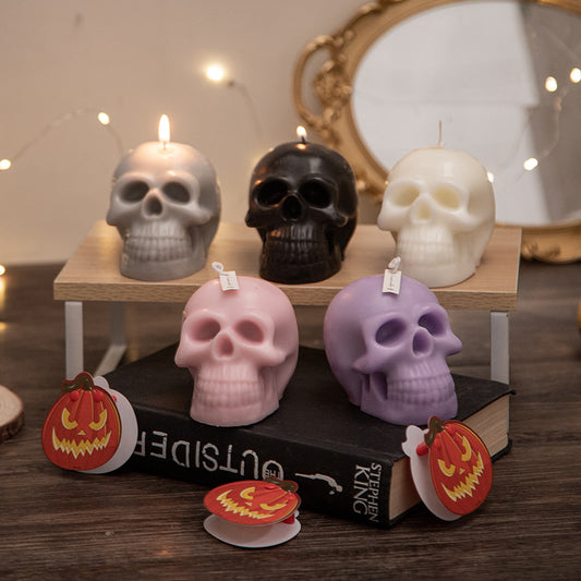 Halloween Skull Aromatherapy Candle Handmade